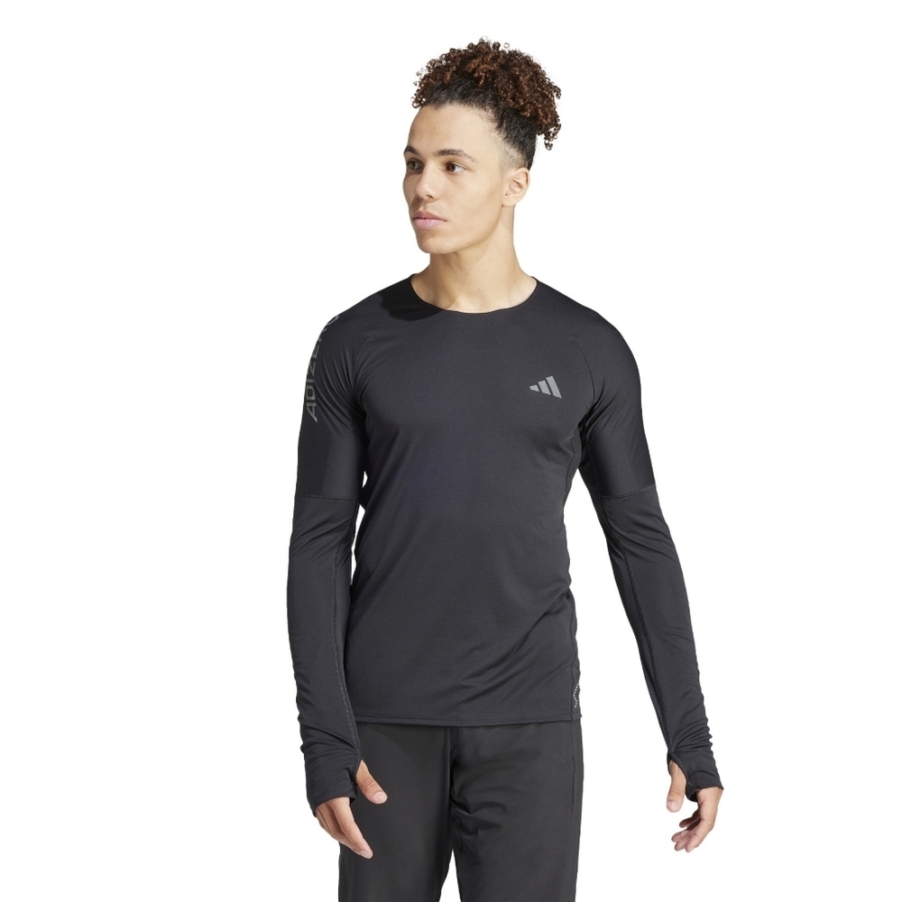Adidas Adizero Running Long Sleeve Tee Mens Size XS Black IK9732